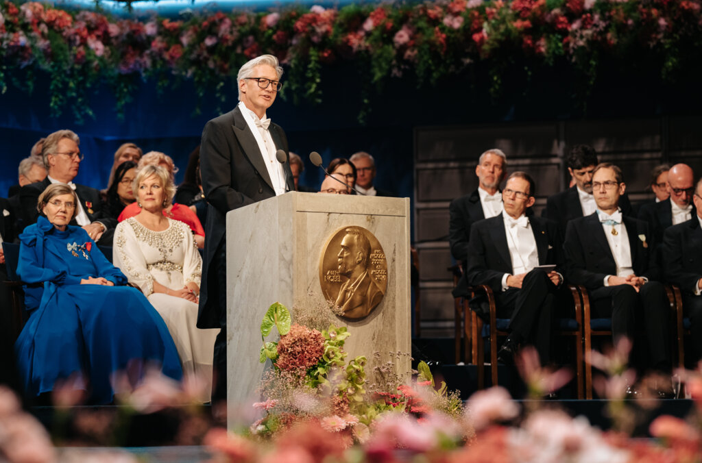 A man in a lectern