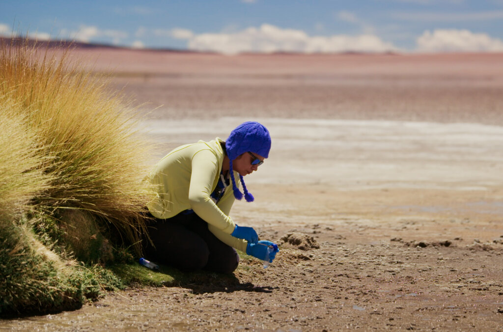 Woman in desert
